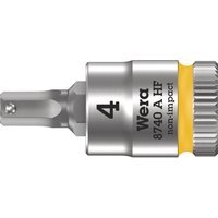 Wera 8740 A HF Zyklop 1/4" Drive Hexagon Socket Bit Metric 1/4" 4mm