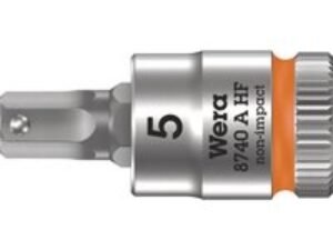 Wera 8740 A HF Zyklop 1/4" Drive Hexagon Socket Bit Metric 1/4" 5mm