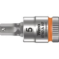 Wera 8740 A HF Zyklop 1/4" Drive Hexagon Socket Bit Metric 1/4" 5mm