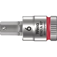 Wera 8740 A HF Zyklop 1/4" Drive Hexagon Socket Bit Metric 1/4" 6mm