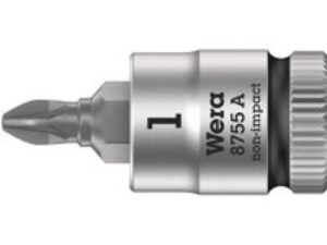 Wera 8755 A Zyklop 1/4" Drive Pozi Socket Bit 1/4" PZ1