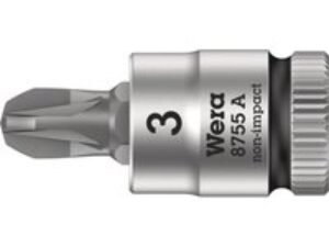 Wera 8755 A Zyklop 1/4" Drive Pozi Socket Bit 1/4" PZ3
