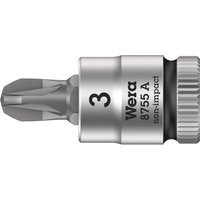 Wera 8755 A Zyklop 1/4" Drive Pozi Socket Bit 1/4" PZ3