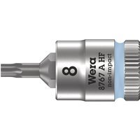 Wera 8767 A HF Zyklop 1/4" Drive Torx Socket Bit 1/4" T8