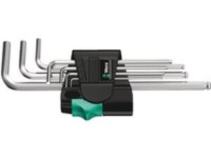 Wera 950PKL SM N 7 Piece Chrome Plated Ballend Hex Key Set