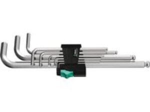 Wera 9 Piece Chrome Plated Hex Plus Key Set Metric