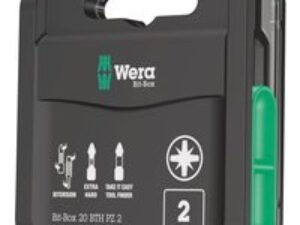 Wera Bit-Box Bi-Torsion Extra Hard Pozi Screwdriver Bits PZ2 25mm Pack of 20