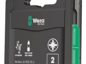 Wera Bit-Box Bi-Torsion Pozi Screwdriver Bits PZ2 25mm Pack of 20